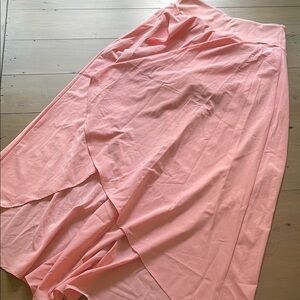 HALARA Pink Maxi Asymmetrical Skirt Resort Wear
